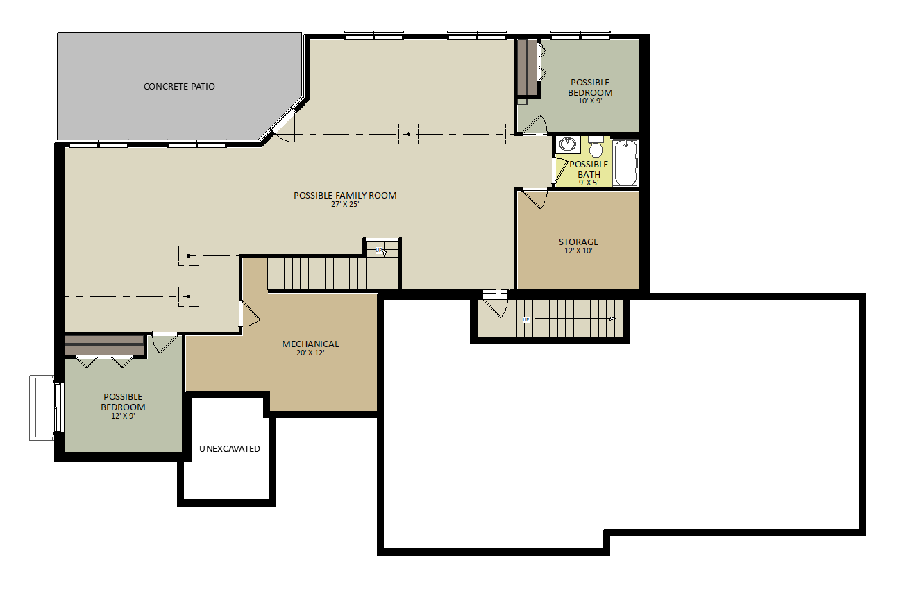 Harbor CreekLower Level Floor Plan